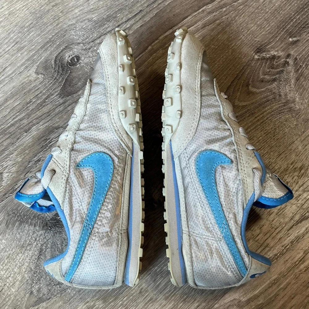 Nike Waffle Racer Silver Light Blue Y2K Retro Sneakers 303918-141 Womens 5.5